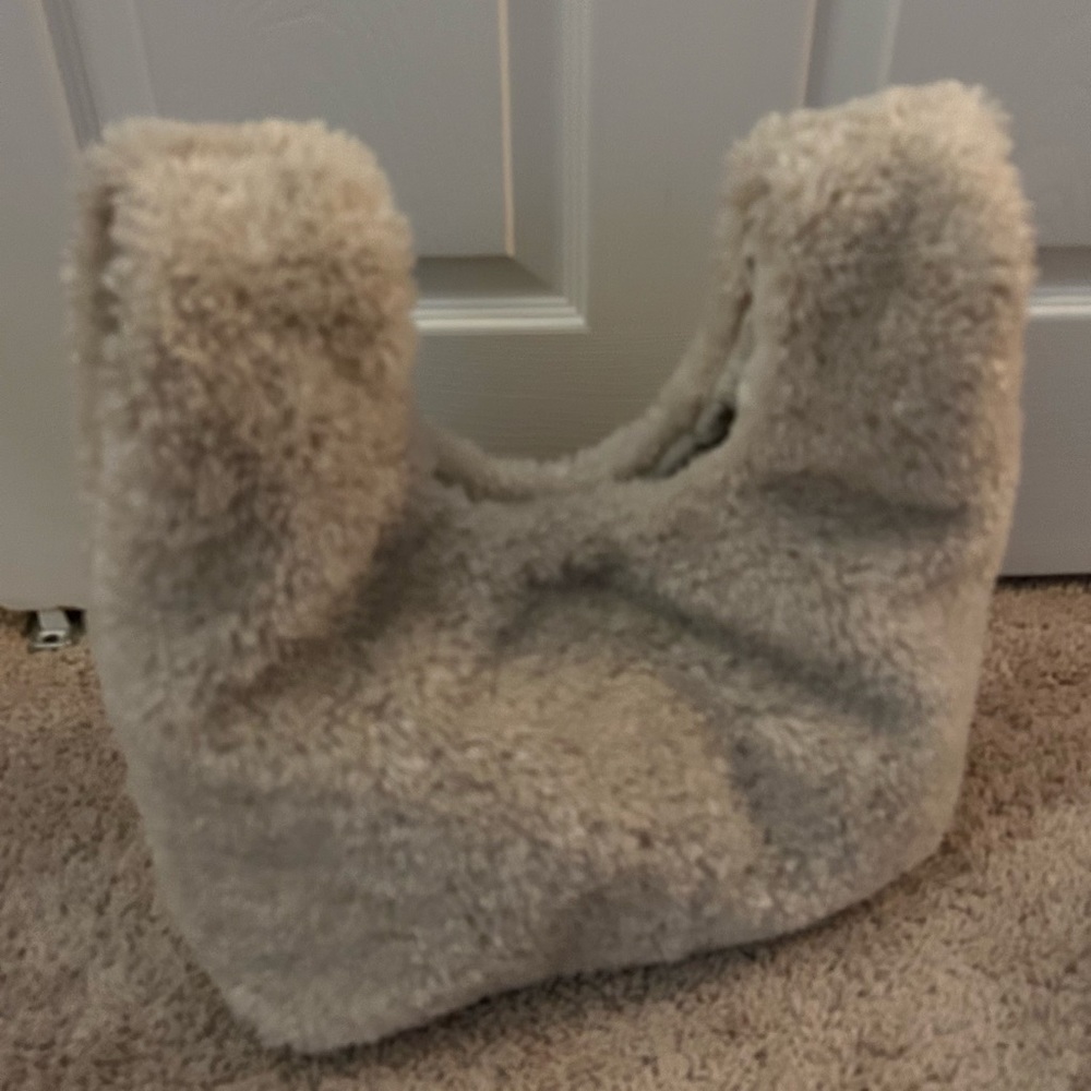 Fuzzy Muff Purse Bag with Matching Mittens Perfect for Winter or Cold Days